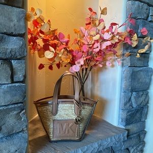 NWT Michael Kors Kimber 2 in 1 vinyl and straw